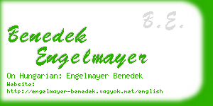 benedek engelmayer business card